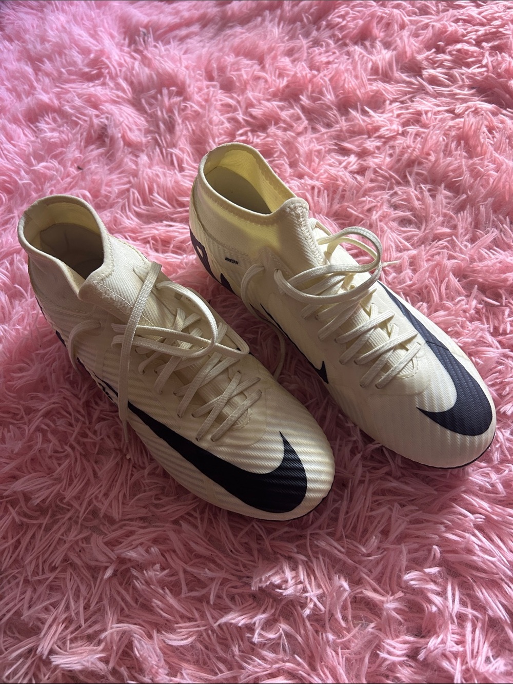 Nike White and Black Soccer Cleats